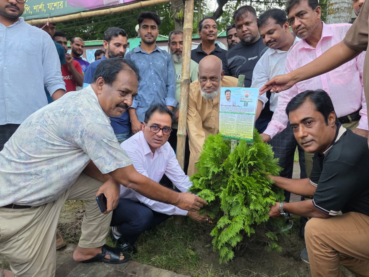 প্রধানমন্ত্রীর ঘোষিত ৫ বছরে ২৫ কোটি গাছ লাগানোর কর্মসূচি বেনাপোলে বিএনপির বৃক্ষরোপণ কর্মসূচি অব্যাহত