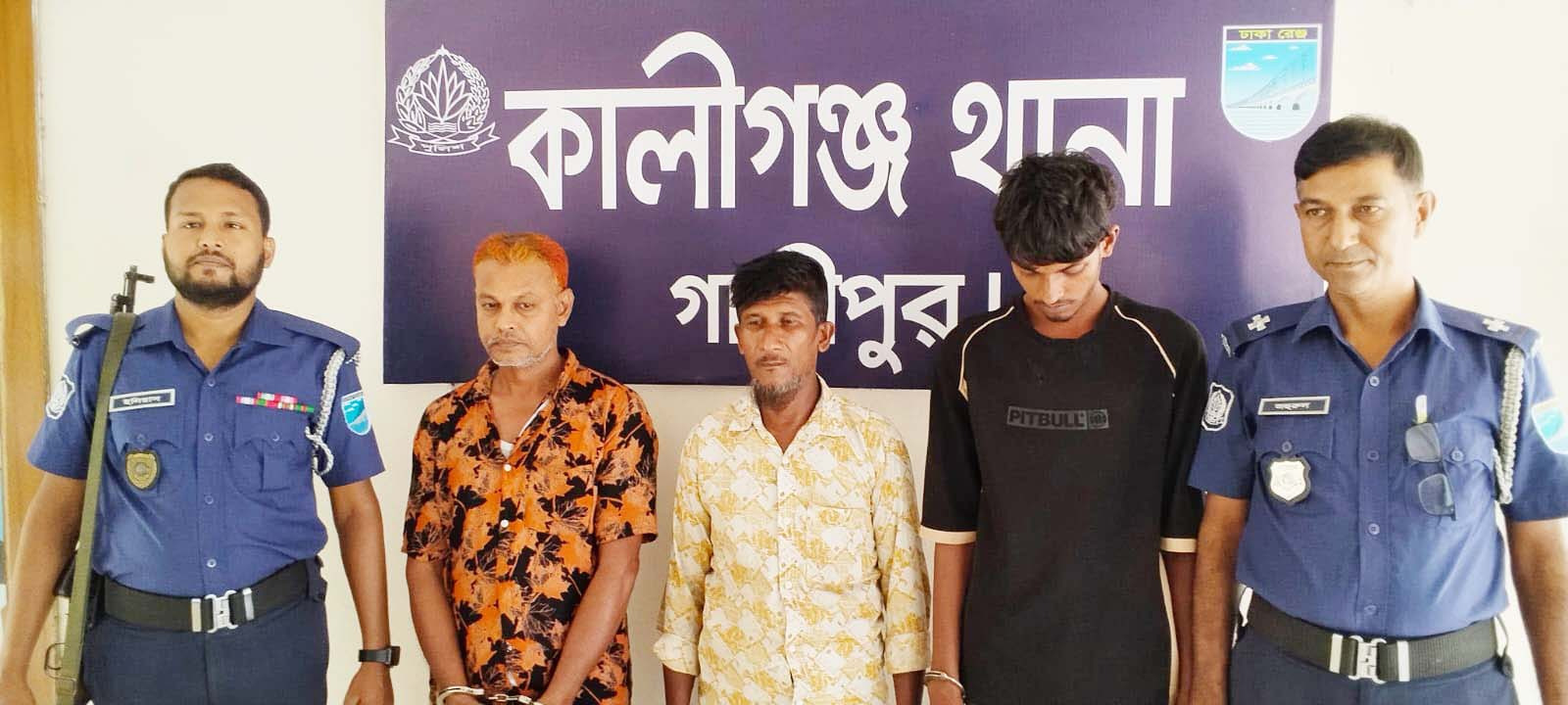 গাজীপুরের কালীগঞ্জে ১২ বছরের শিশুকে ধর্ষণ ও গর্ভপাতের অভিযোগ, আটক ৩